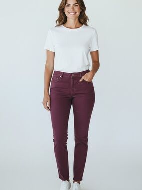 Talbots High-Rise Jeggings in Plum